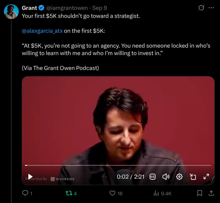 Grant Owen clip with 9.4K views